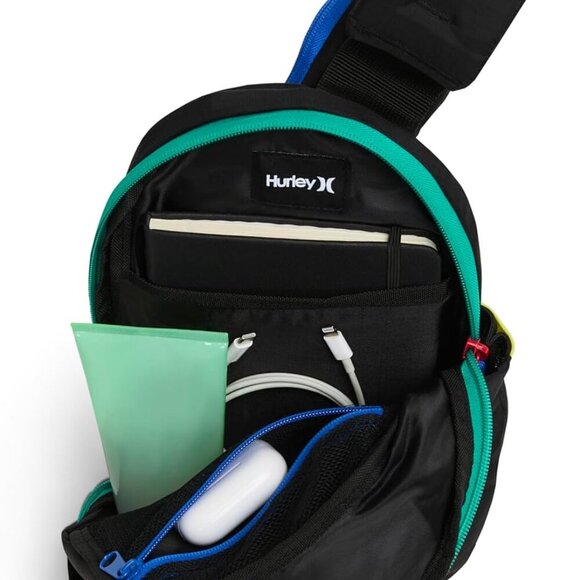 Men's Crossbody Sling Bag, Black, One Size - Picture 4 of 5